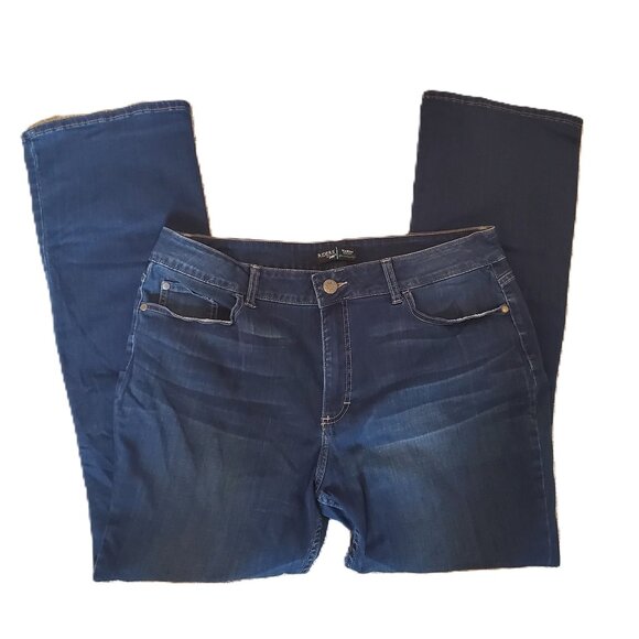 Riders by Lee Mid Rise Boot Cut Jeans 18M Dark Wash Stretch Denim - Picture 1 of 4